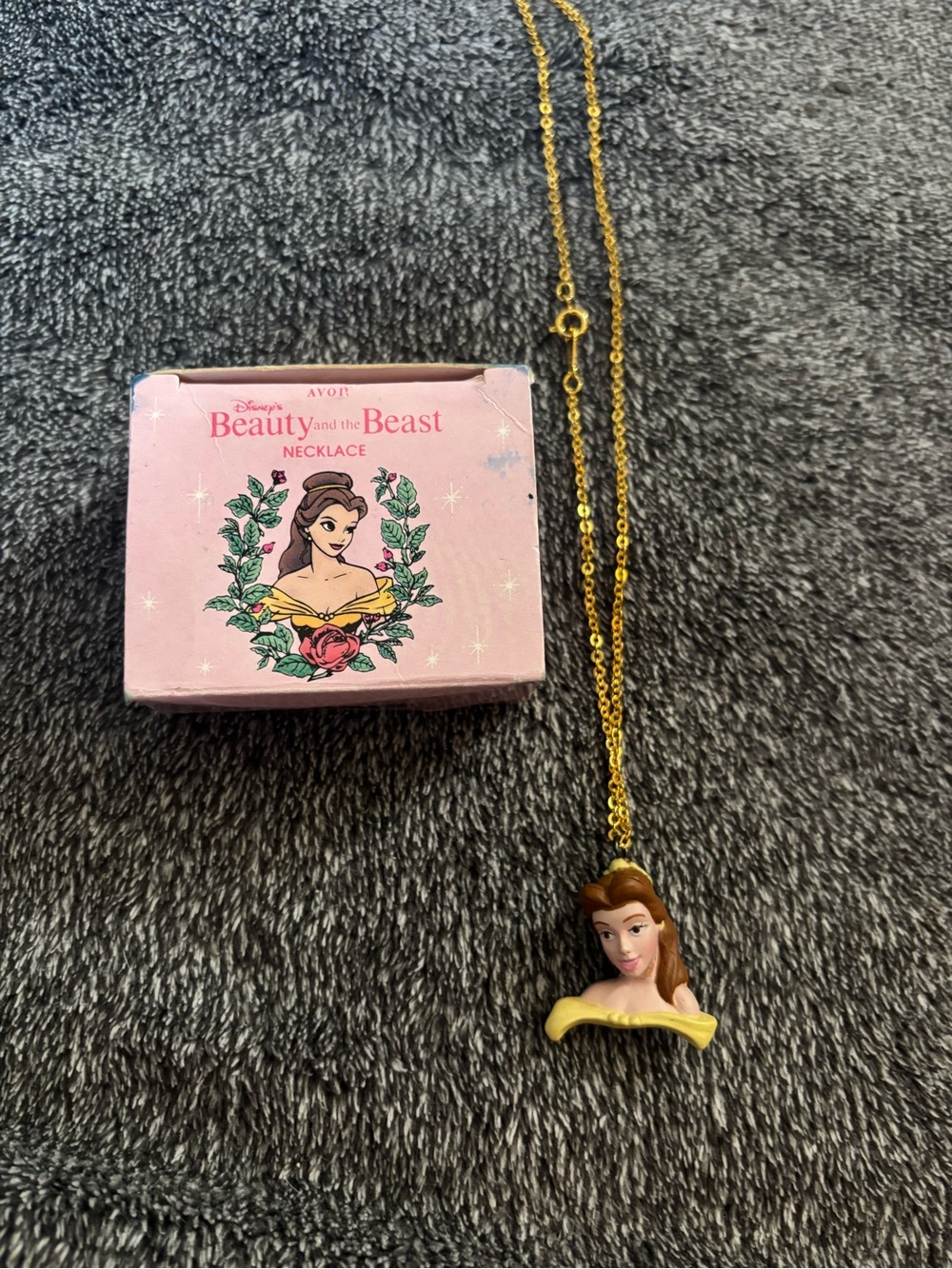 Avon Beauty and the Beast Belle Gold-Tone Pendant Necklace - Yellow